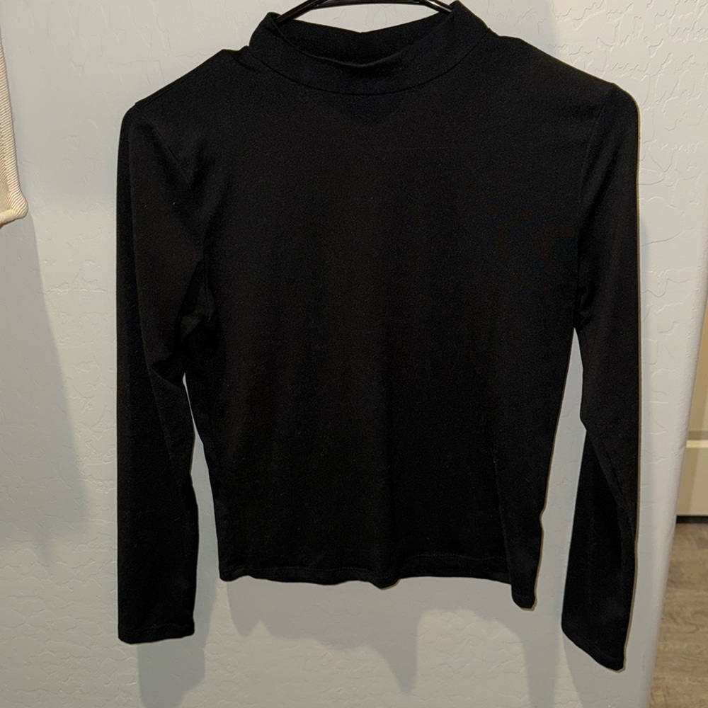 Black mock neck long sleeve